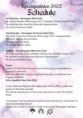 Norway: Japanese Dog Specialty 2023 - Advert